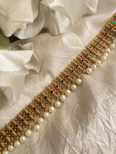 Gold Look Alike Traditional Sheshphool - Red & Green - G11433